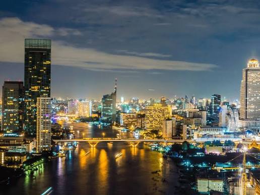 Chao Phraya River, the spine of riverside capital.