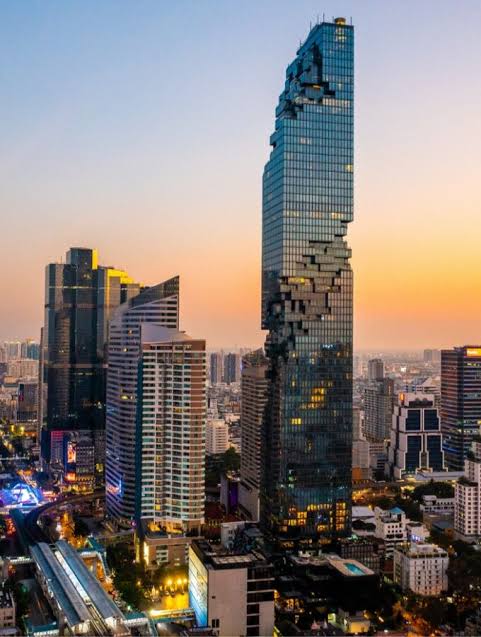 Dusk over Silom, Thailand's financial corridor.
