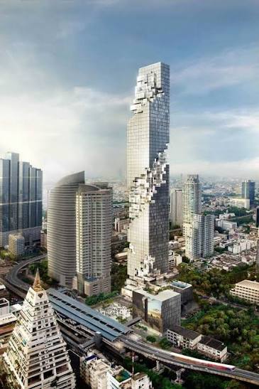 CBD density anchored by trophy towers and transit.
